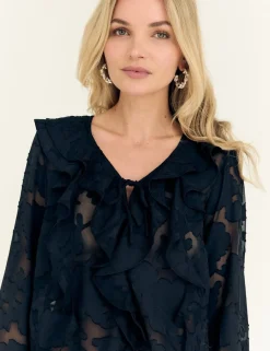 a-view Floretta Bluse - Sort black Sale