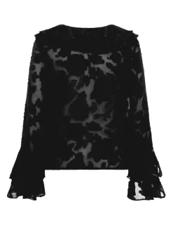 a-view Floretta Bluse - Sort black Sale