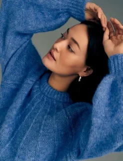 a-view Patrisia Bow Striktrøje - Blå blue Outlet