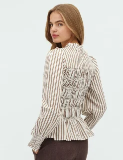 dahrling D'ahrling Dossa Twin Stripe Smock Bluse - Stribet striped Online
