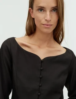 dahrling D'ahrling Malsa Structure Bluse - Sort black