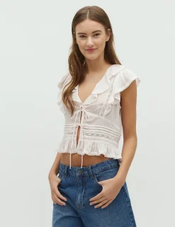 dahrling D'ahrling Petali S Voile Top - Rosa rose