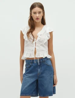 dahrling D'ahrling Petali S Voile Top - Hvid white Sale