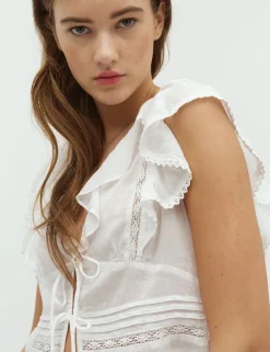 dahrling D'ahrling Petali S Voile Top - Hvid white Sale