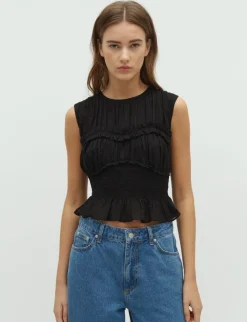 dahrling D'ahrling Piril S Voile Top - Sort black Clearance