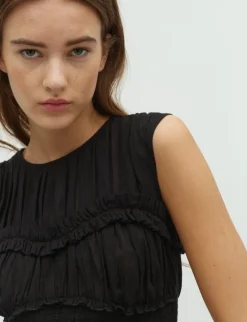 dahrling D'ahrling Piril S Voile Top - Sort black Clearance