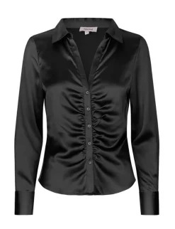dahrling D'ahrling Rosie Satin Skjorte - Sort black Best
