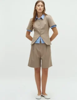 dahrling D'ahrling Sules Structure Bluse - Sand beige New