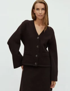 dahrling D'ahrling Tixie Knit Cardigan - Mørkebrun Dark Brown Hot