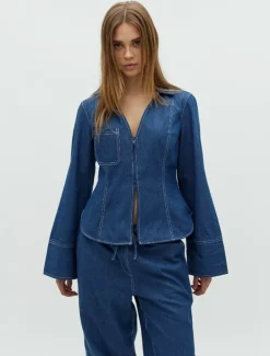 frakment Annalia-F Maxim Skjortebluse - Blå blue