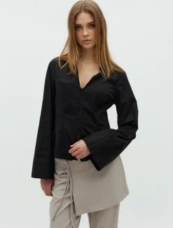 frakment Annalia-F Skjorte - Sort black Outlet