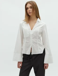frakment Annalia-F Skjorte - Hvid white Outlet