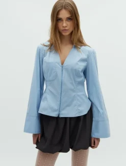 frakment Annalia-F Skjorte - Blå blue Sale