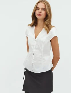 frakment Maulia-F Top - Hvid white Online