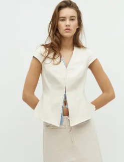 frakment Minea SS-F Top - creme Clearance