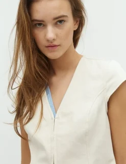 frakment Minea SS-F Top - creme Clearance