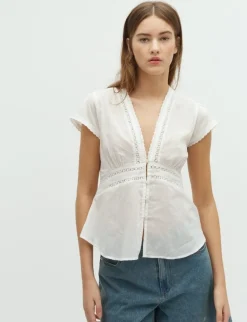 frakment Saibea-F Top - Hvid white Sale