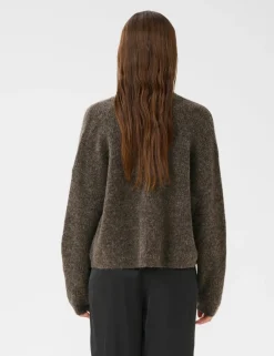 gestuz AlphaGZ Short Cardigan - Mørkebrun Dark Brown Clearance