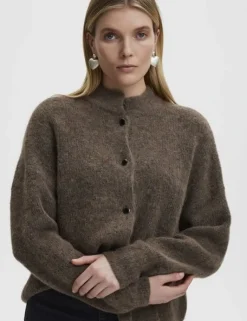 gestuz AlphaGZ Short Cardigan - Brun brown Online