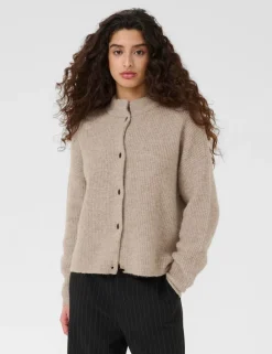 gestuz AlphaGZ Short Cardigan - Sand beige Hot