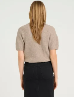 gestuz AlphaGZ SS Short Cardigan - Sand beige Sale