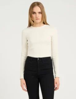 gestuz DrewGZ LS Logo Top - Hvid white Discount