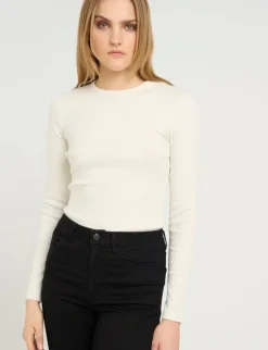 gestuz DrewGZ LS Logo Top - Hvid white Discount