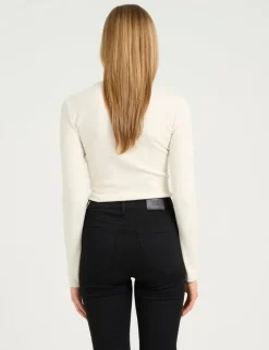 gestuz DrewGZ LS Logo Top - Hvid white Discount