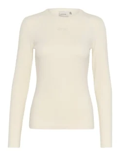 gestuz DrewGZ LS Logo Top - Hvid white Discount