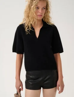 gestuz GZalpha SS Polo Pullover - Sort black