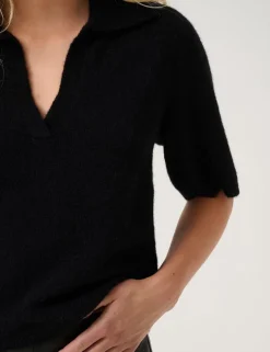 gestuz GZalpha SS Polo Pullover - Sort black