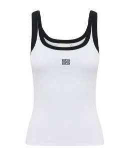 gestuz GZdrew Contrast Logo Top - Hvid white Clearance