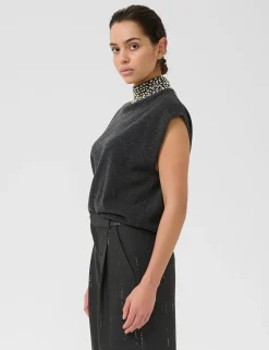 gestuz GZmanzi Deco Waistcoat - Grå grey Outlet