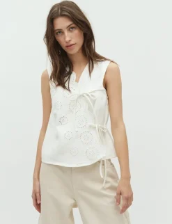 global Funk Ciana scallop-G Vest - Hvid white Hot