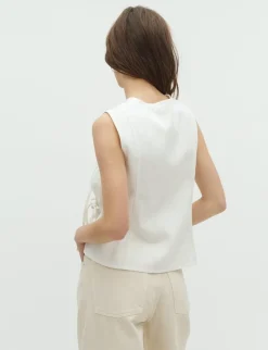 global Funk Ciana scallop-G Vest - Hvid white Hot