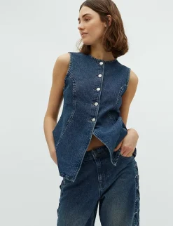 global Funk Gibella-G Vest - Denim blå Denim Blue Best