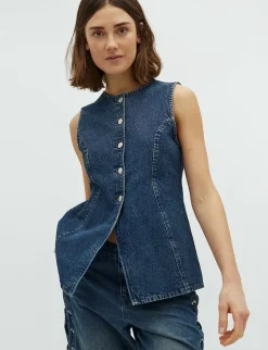 global Funk Gibella-G Vest - Denim blå Denim Blue Best
