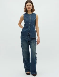 global Funk Gibella-G Vest - Denim blå Denim Blue Best