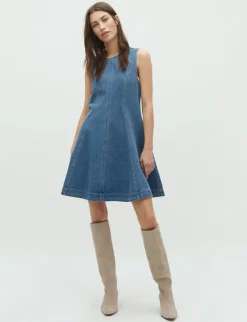 global Funk Rihann peplum-G Kjole - denim Outlet