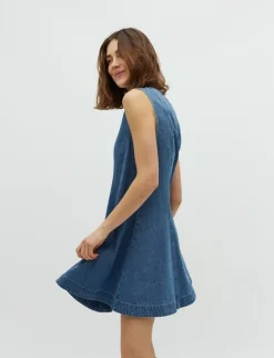 global Funk Rihann peplum-G Kjole - denim Outlet
