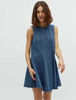 global Funk Rihann peplum-G Kjole - denim Outlet