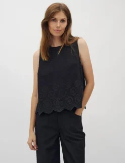 global Funk Rihne Scallop-G Top - Sort black New