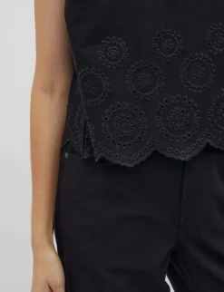 global Funk Rihne Scallop-G Top - Sort black New