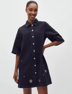 mbym Calamya-M Denim Kjole - Sort black New