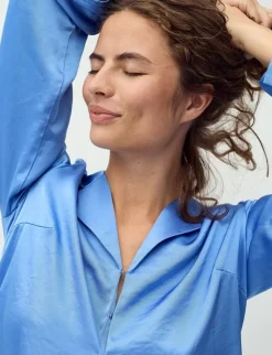 mbym Cania-M Skjorte - Blå blue Discount