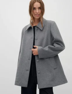 mbym Caprice Short Frakke - Grå grey Outlet