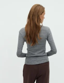 mbym Christina-M Basic Top - Grå grey Discount