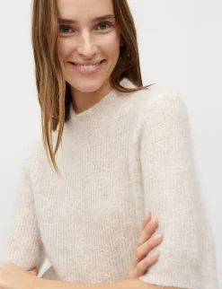 mbym Clara Crew-M Strik - Sand beige Online