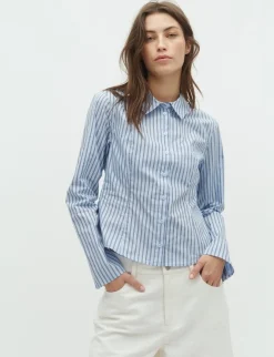 mbym Danire-M Skjorte - Blå blue Online