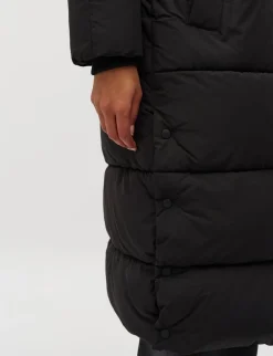 mbym Ela Slit Pufferjakke - Sort black Discount